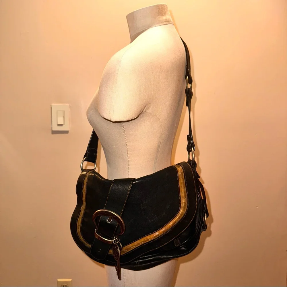 Dior Gaucho Bag in Black Leather - Picture 9 of 9